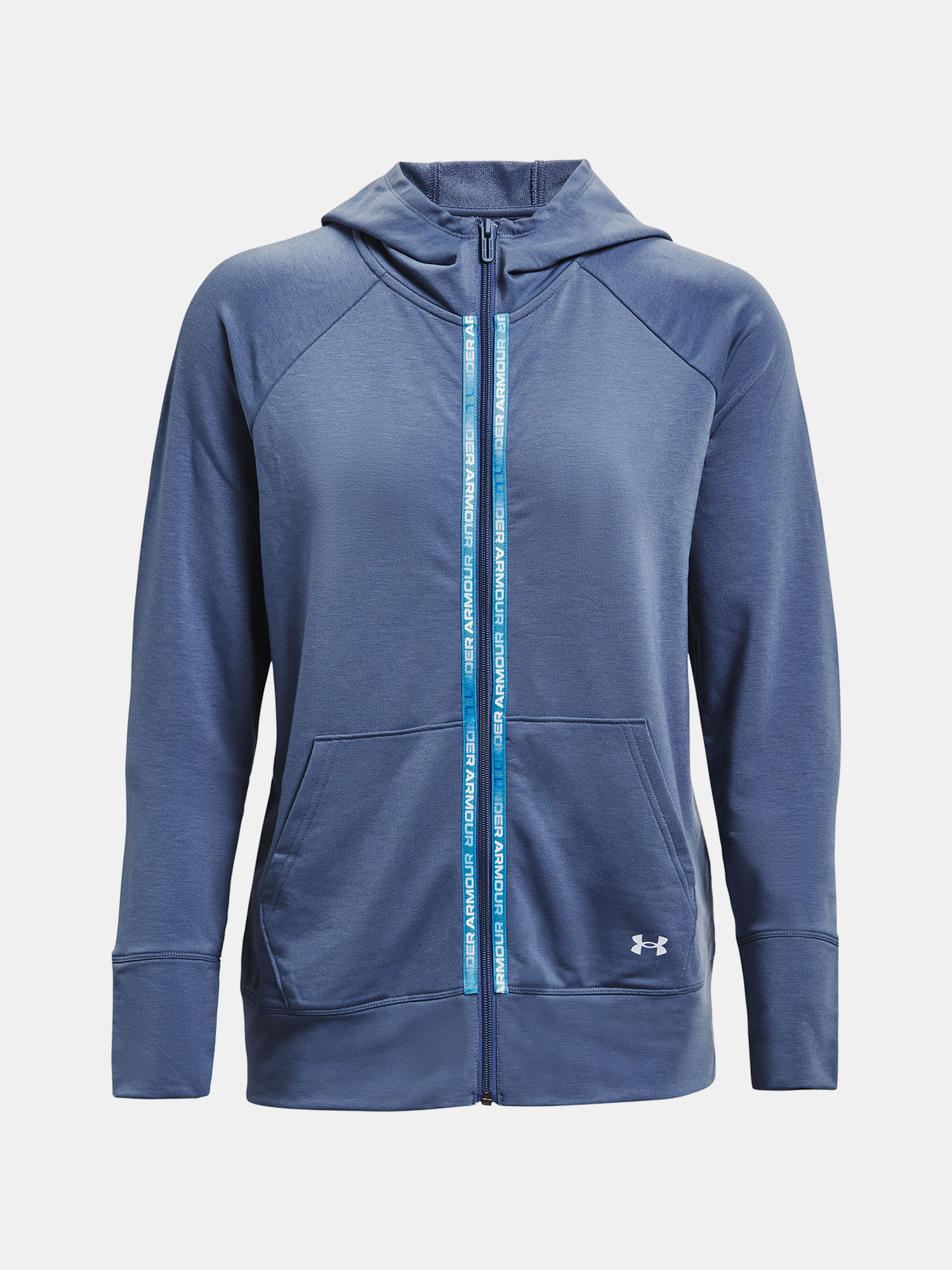 Mikina Under Armour Rival Terry Taped FZ Hoodie-BLU (3)