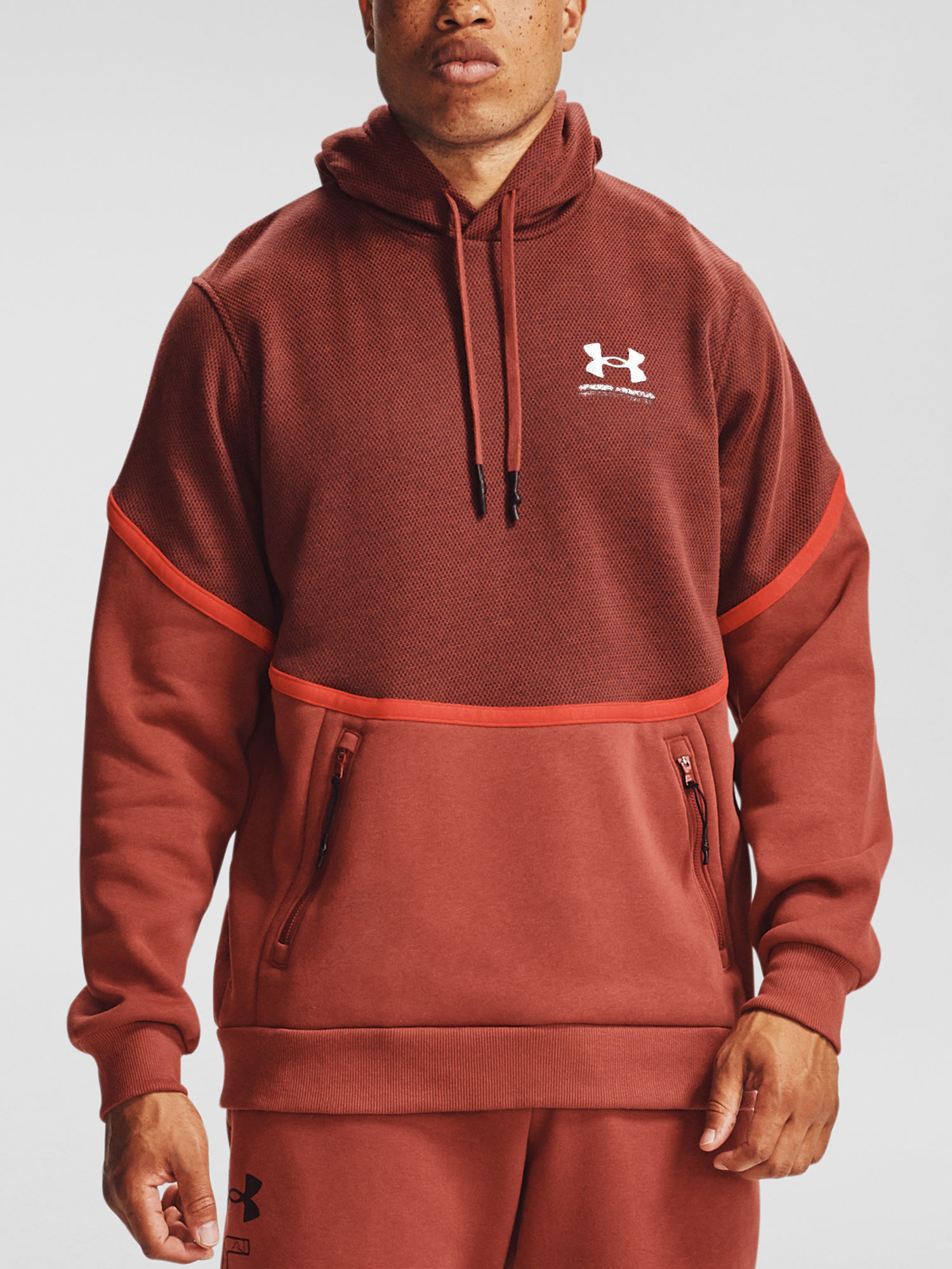 Mikina Under Armour Rival Fleece AMP HD-RED (1)