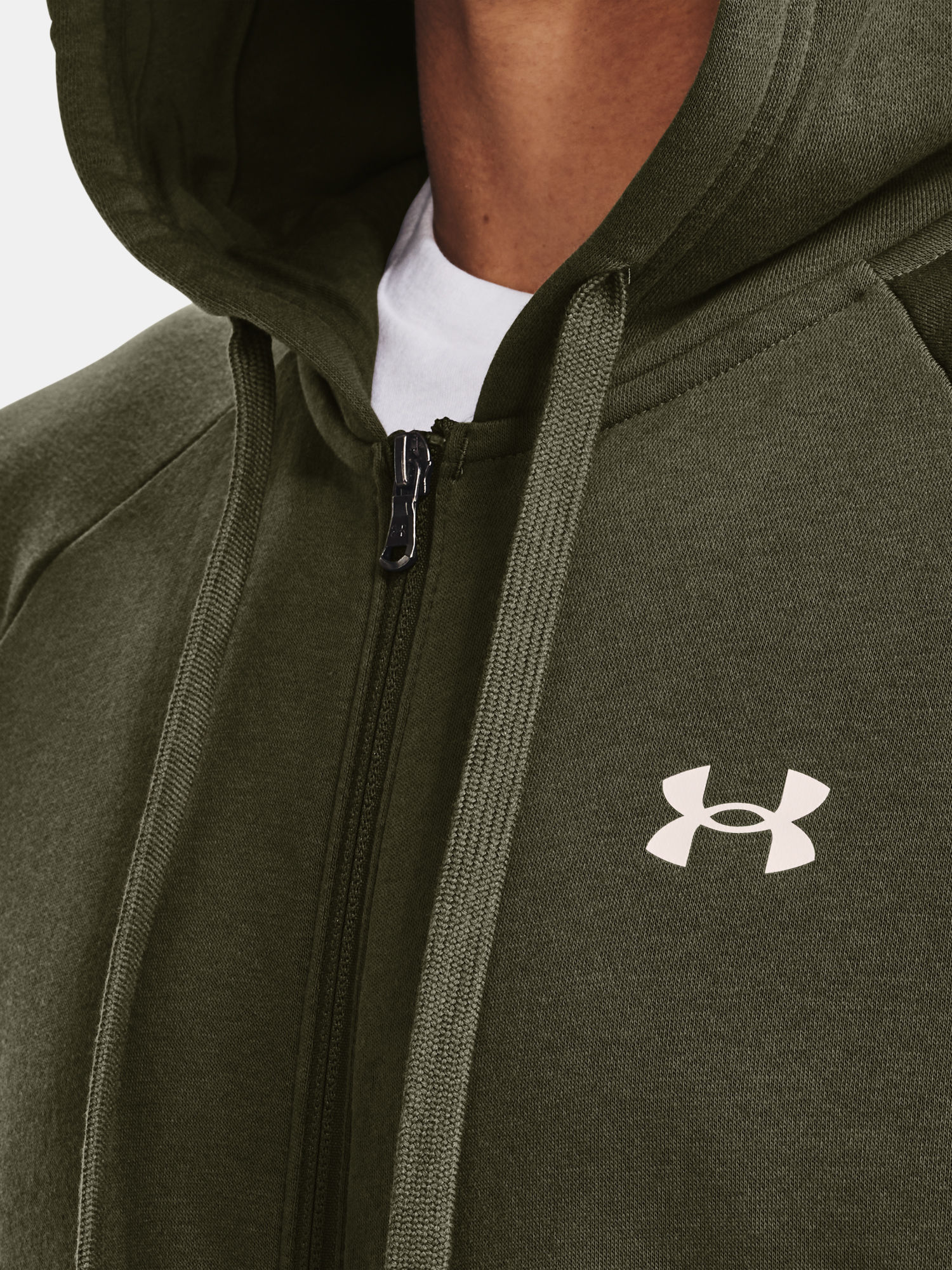 Mikina Under Armour UA Rival Cotton FZ Hoodie-GRN (5)