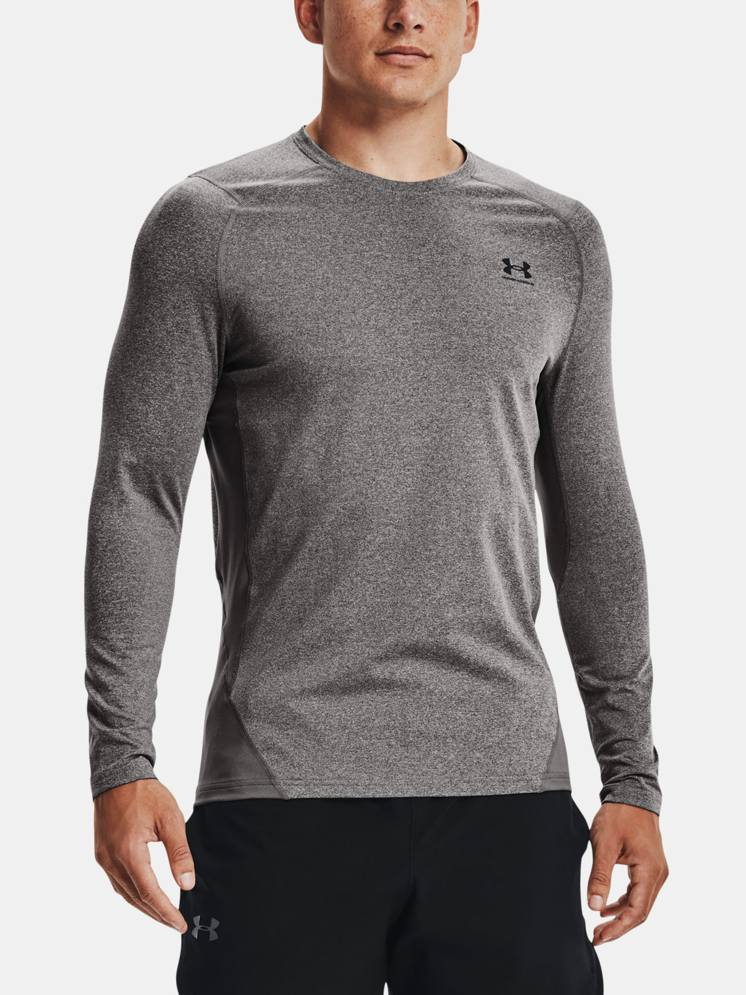 Tričko Under Armour CG Armour Fitted Crew-GRY (1)