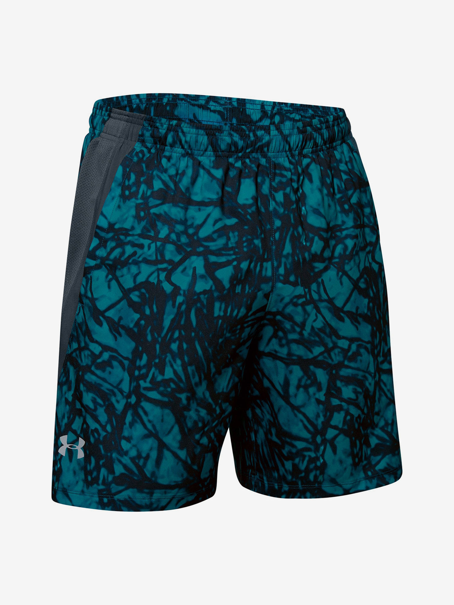 Kraťasy Under Armour Launch Sw 7'' Printed Short-Gry (3)