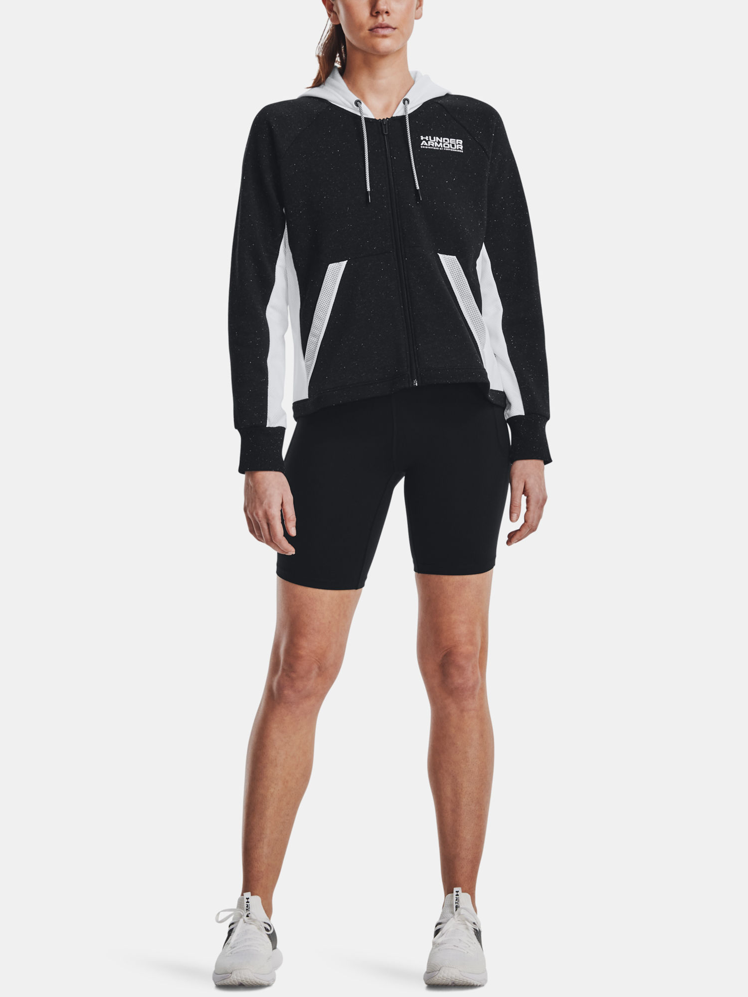Mikina Under Armour Rival + FZ Hoodie-BLK (6)