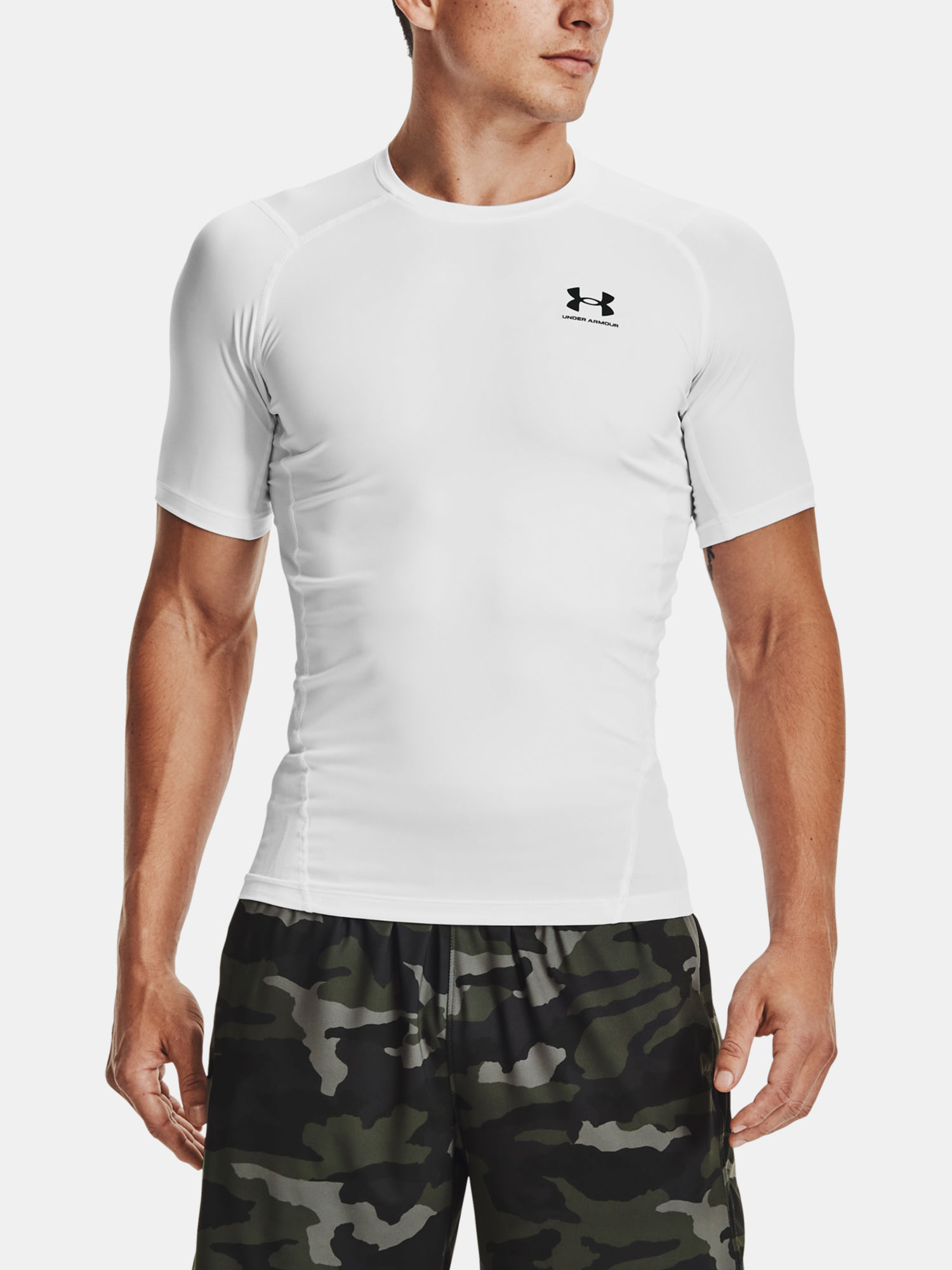 Kompresní tričko Under Armour HG Armour Comp SS-WHT (1)
