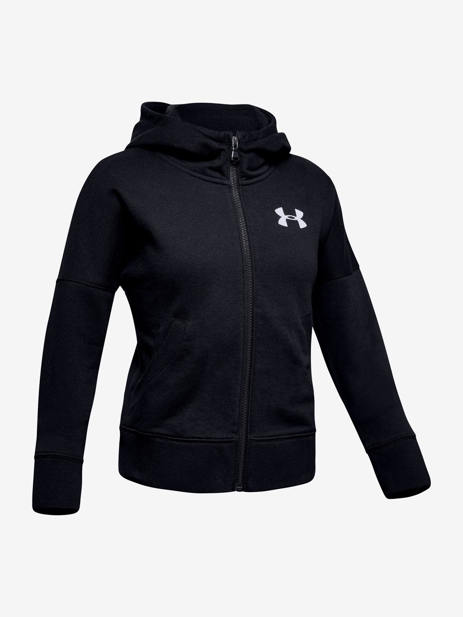 Mikina Under Armour Rival Fz Hoodie-Blk (4)