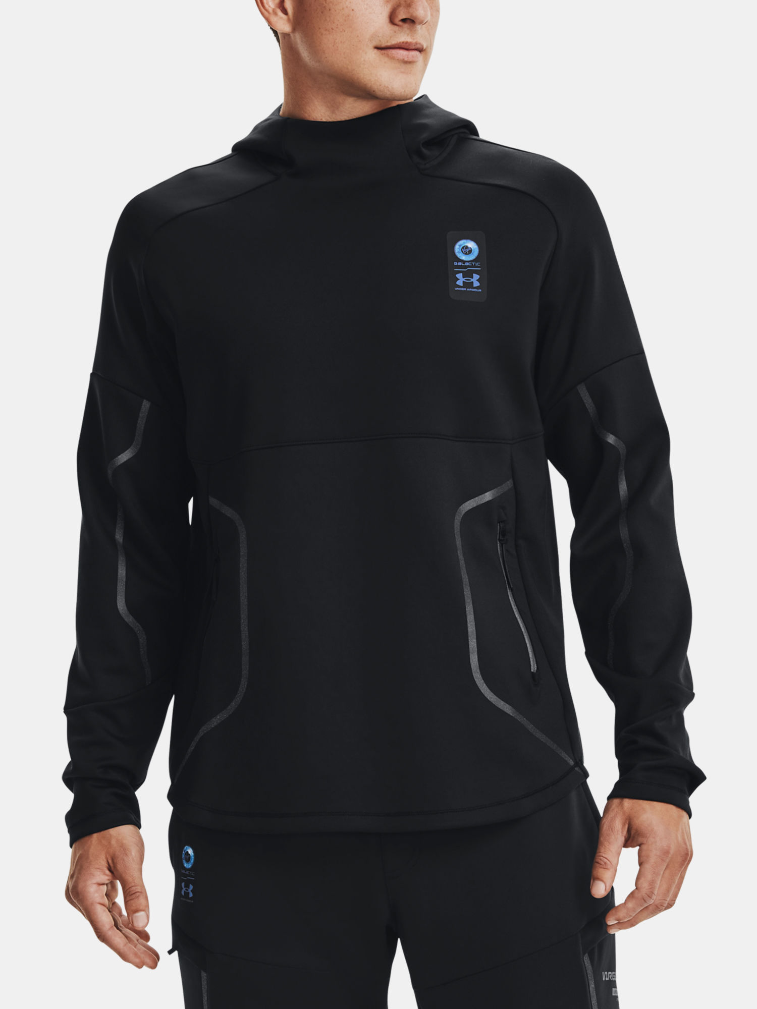 Mikina Under Armour VG Recover Ponte Hoodie-BLK (1)