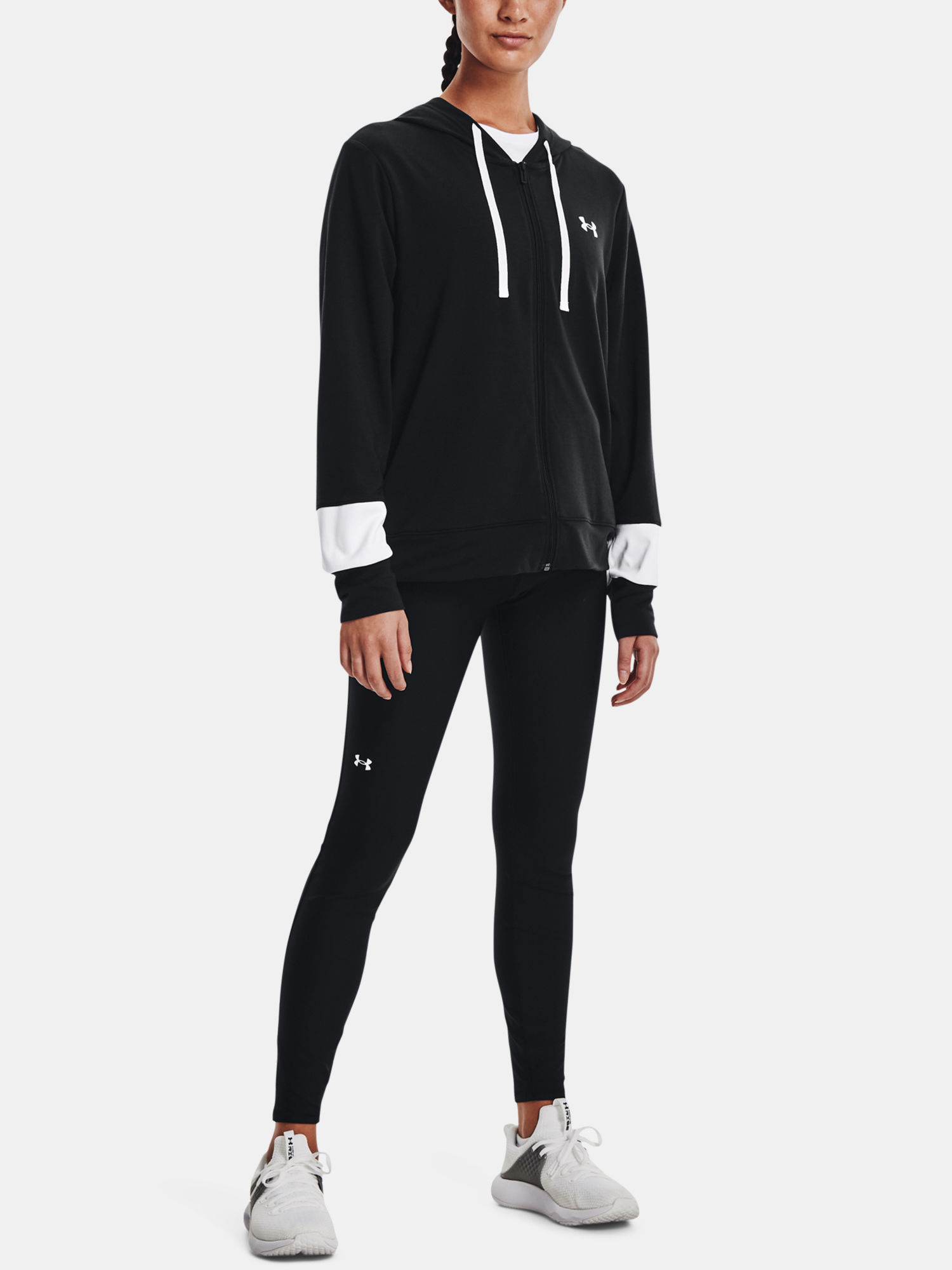 Mikina Under Armour Rival Terry CB FZ Hoodie-BLK (6)