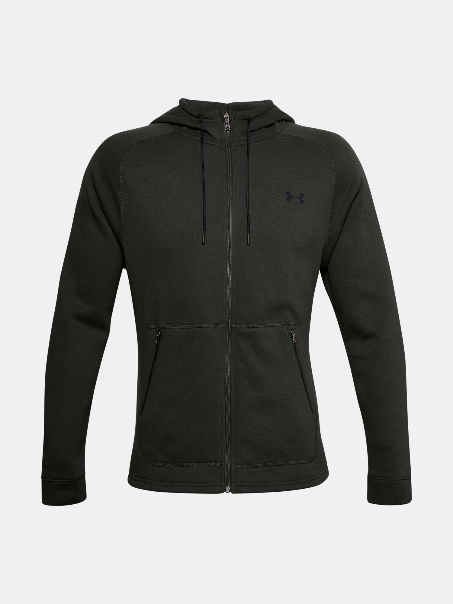 Mikina Under Armour Charged Cotton FLC FZ HD-GRN (3)