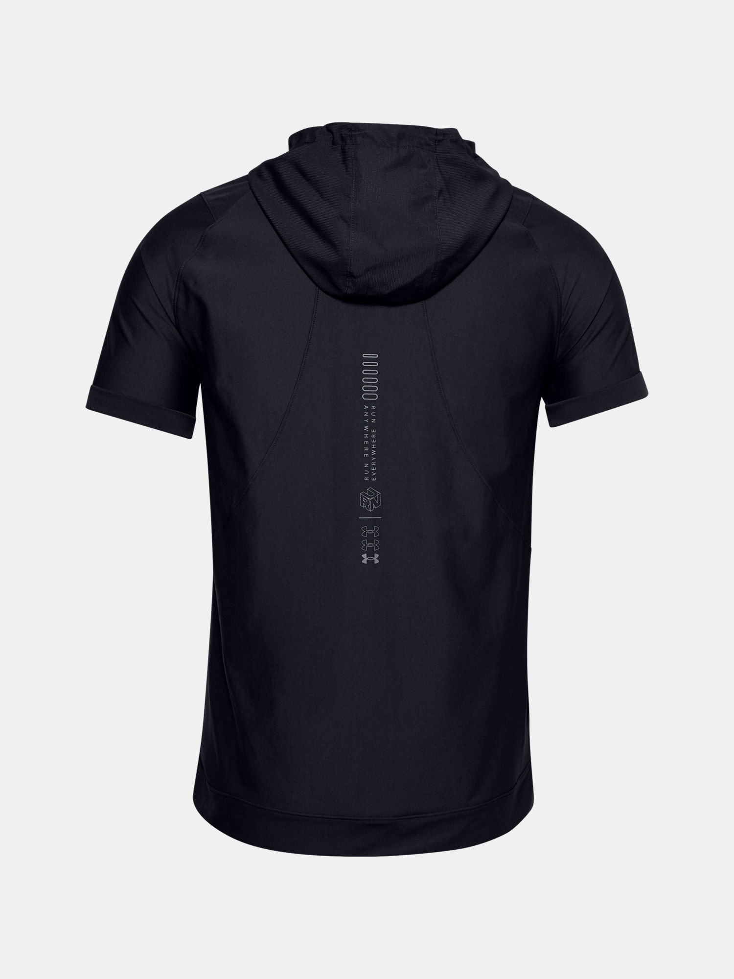 Mikina Under Armour Run Anywhere Hooded SS-BLK (4)