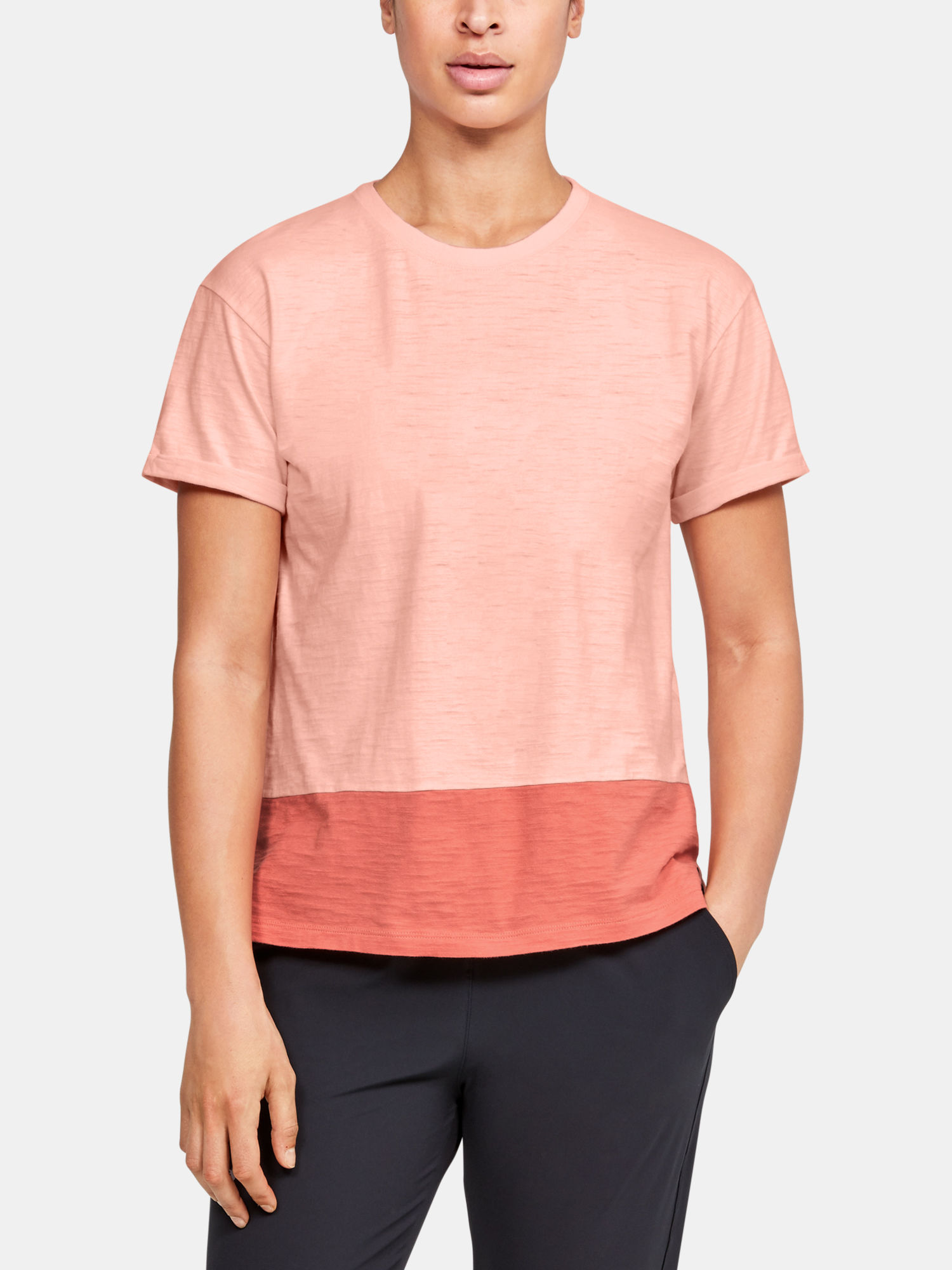 Tričko Under Armour Charged Cotton SS-ORG (1)