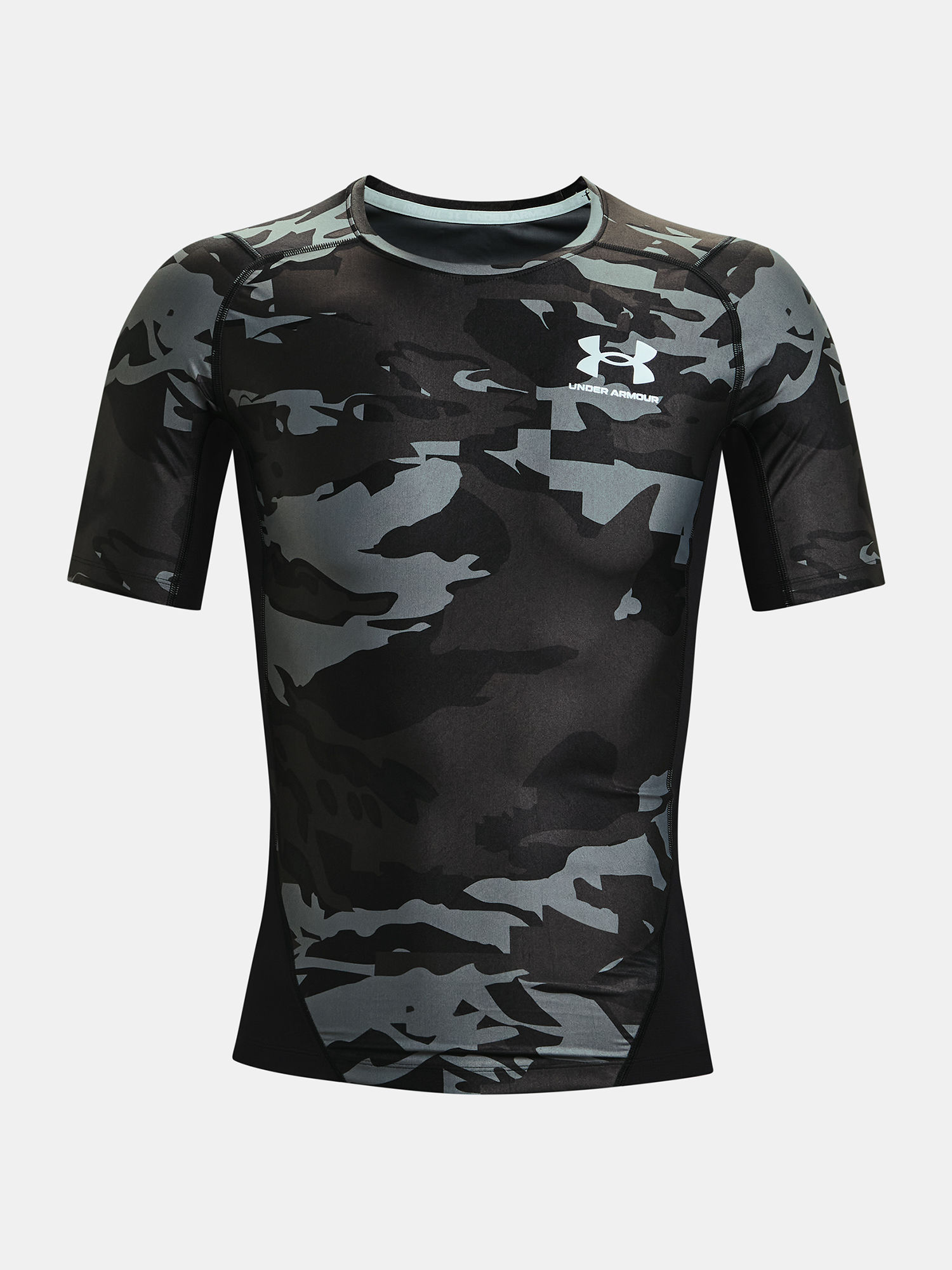 Kompresní tričko Under Armour HG Isochill Comp Print SS-BLK (3)