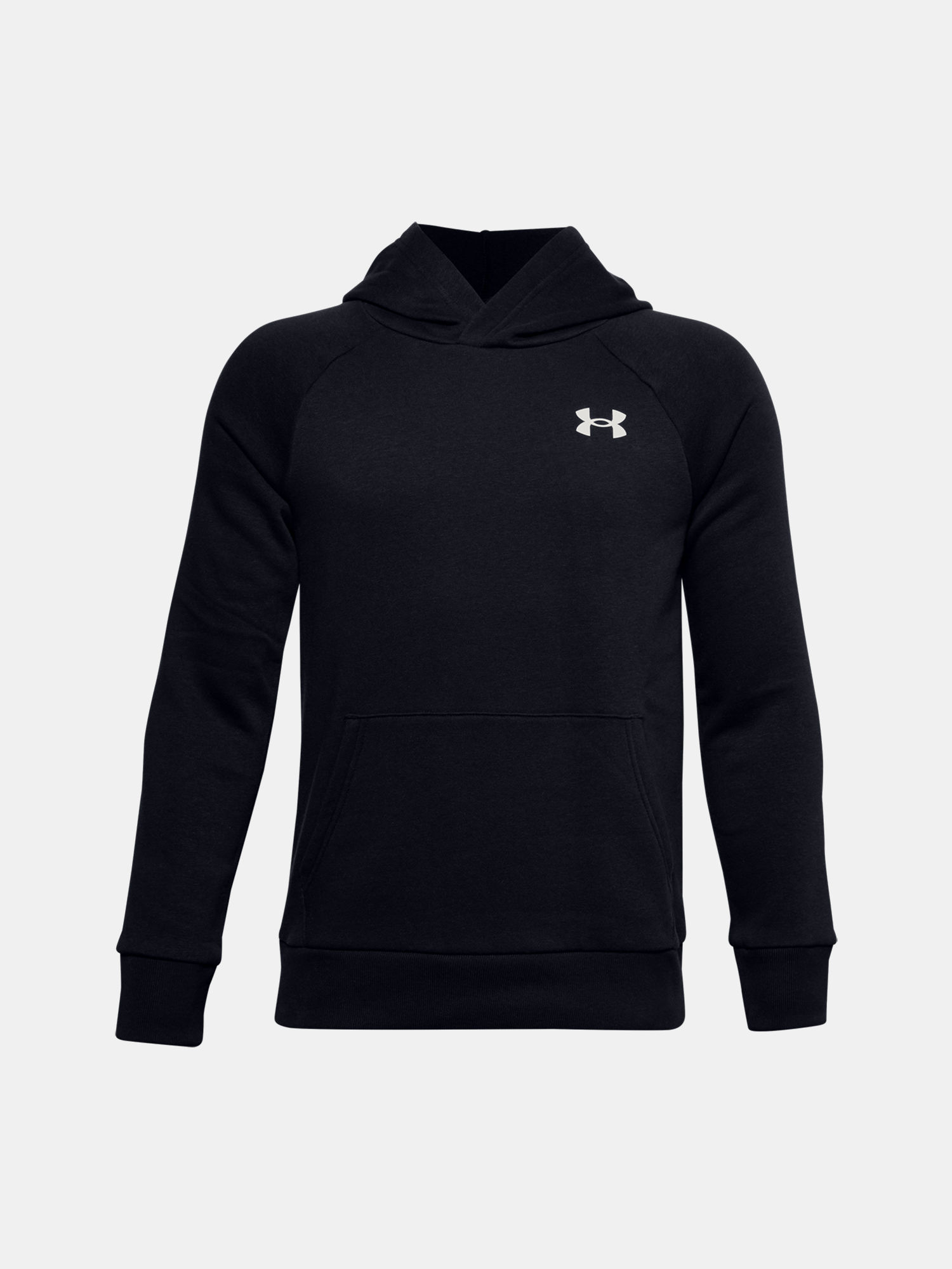 Mikina Under Armour RIVAL COTTON HOODIE-BLK (1)