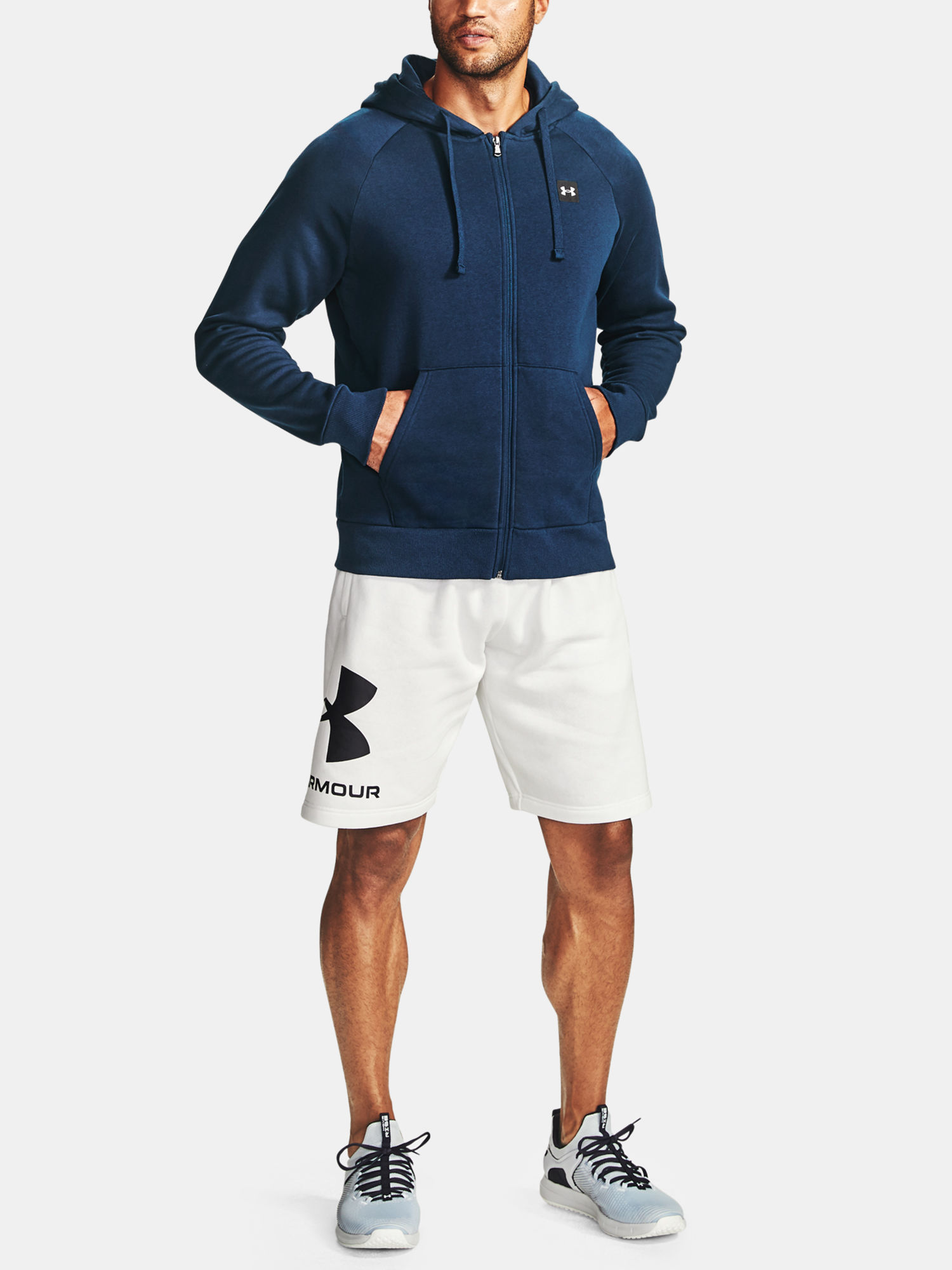 Mikina Under Armour Rival Fleece FZ Hoodie-NVY (3)