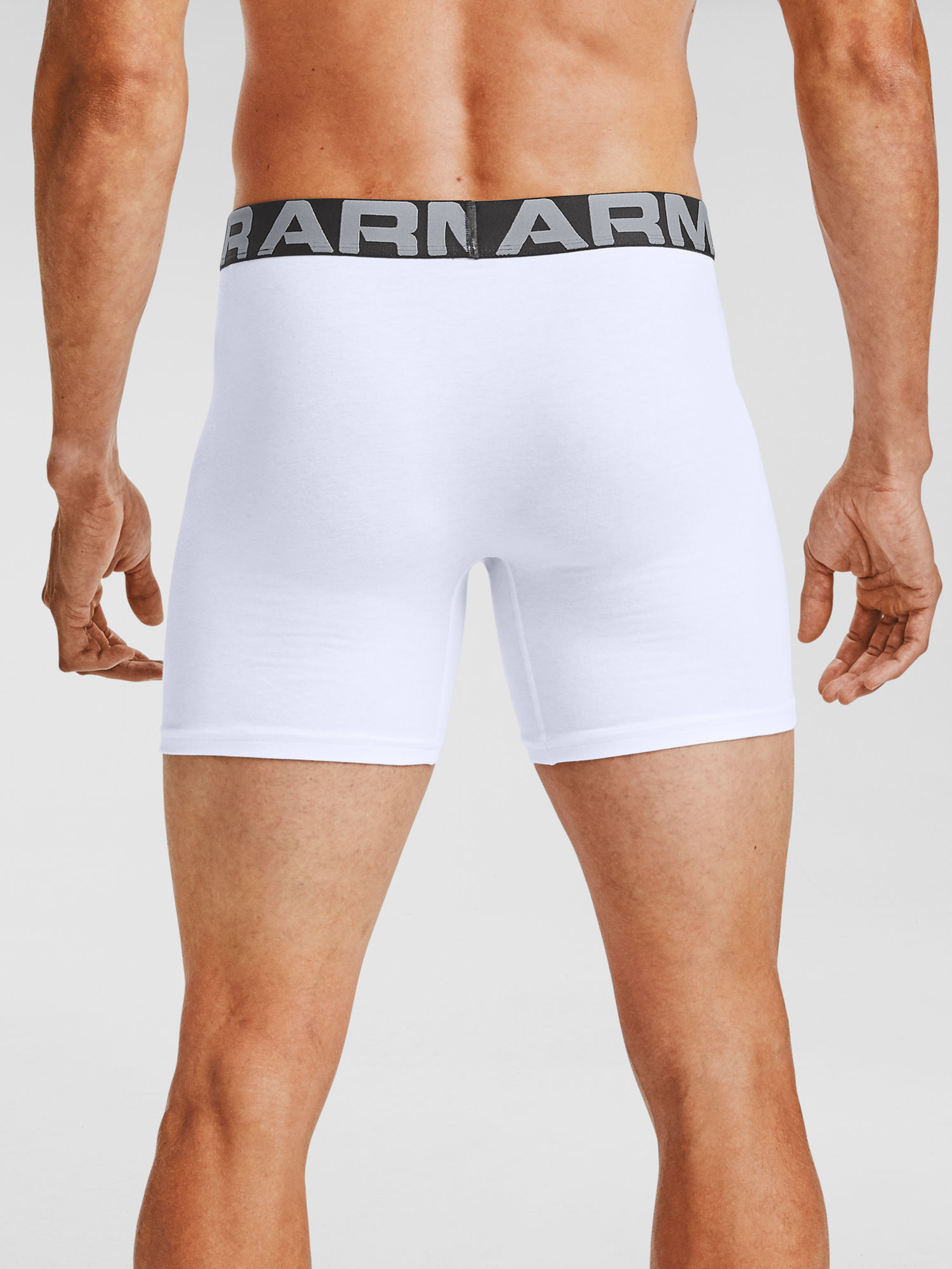 Boxerky Under Armour Charged Cotton 6in 3 Pack-WHT (2)