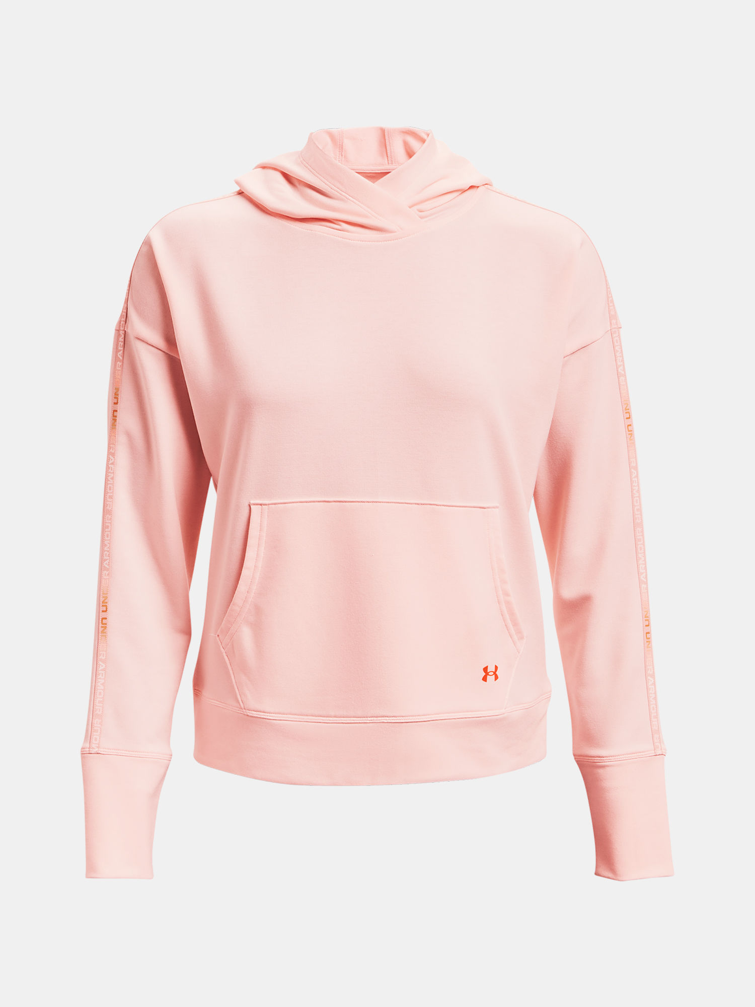 Mikina Under Armour Rival Terry Taped Hoodie-PNK (3)