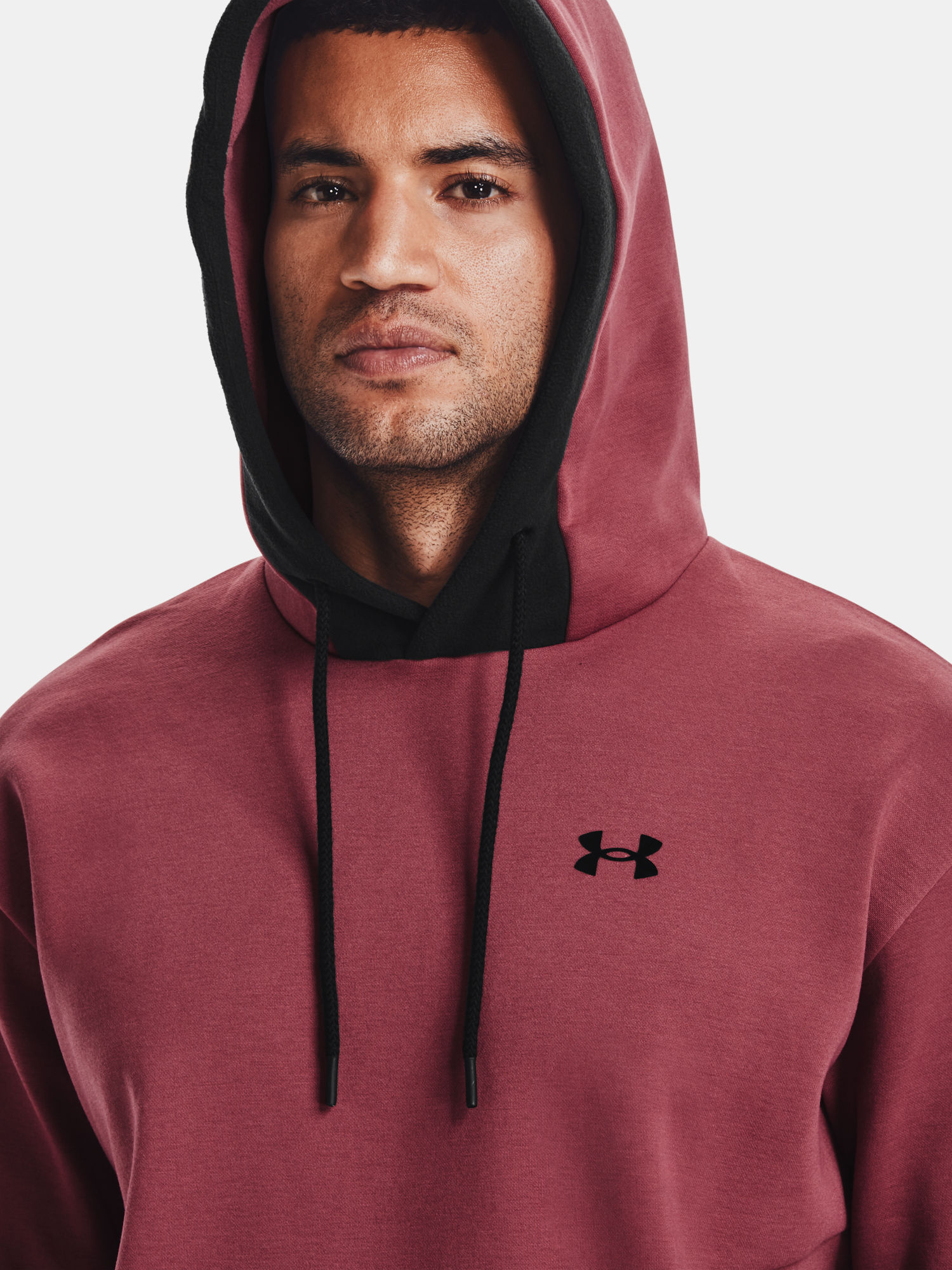 Mikina Under Armour Recover Fleece Hoodie-RED (5)