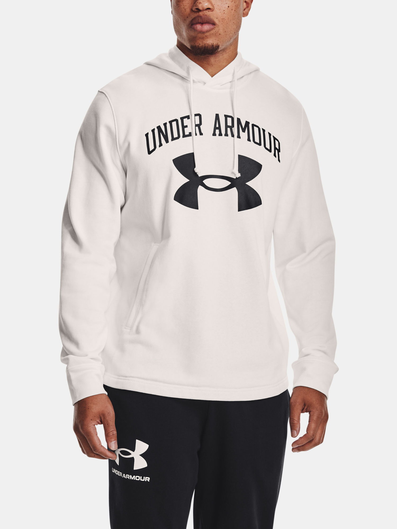 Mikina Under Armour RIVAL TERRY BIG LOGO HD-WHT (1)