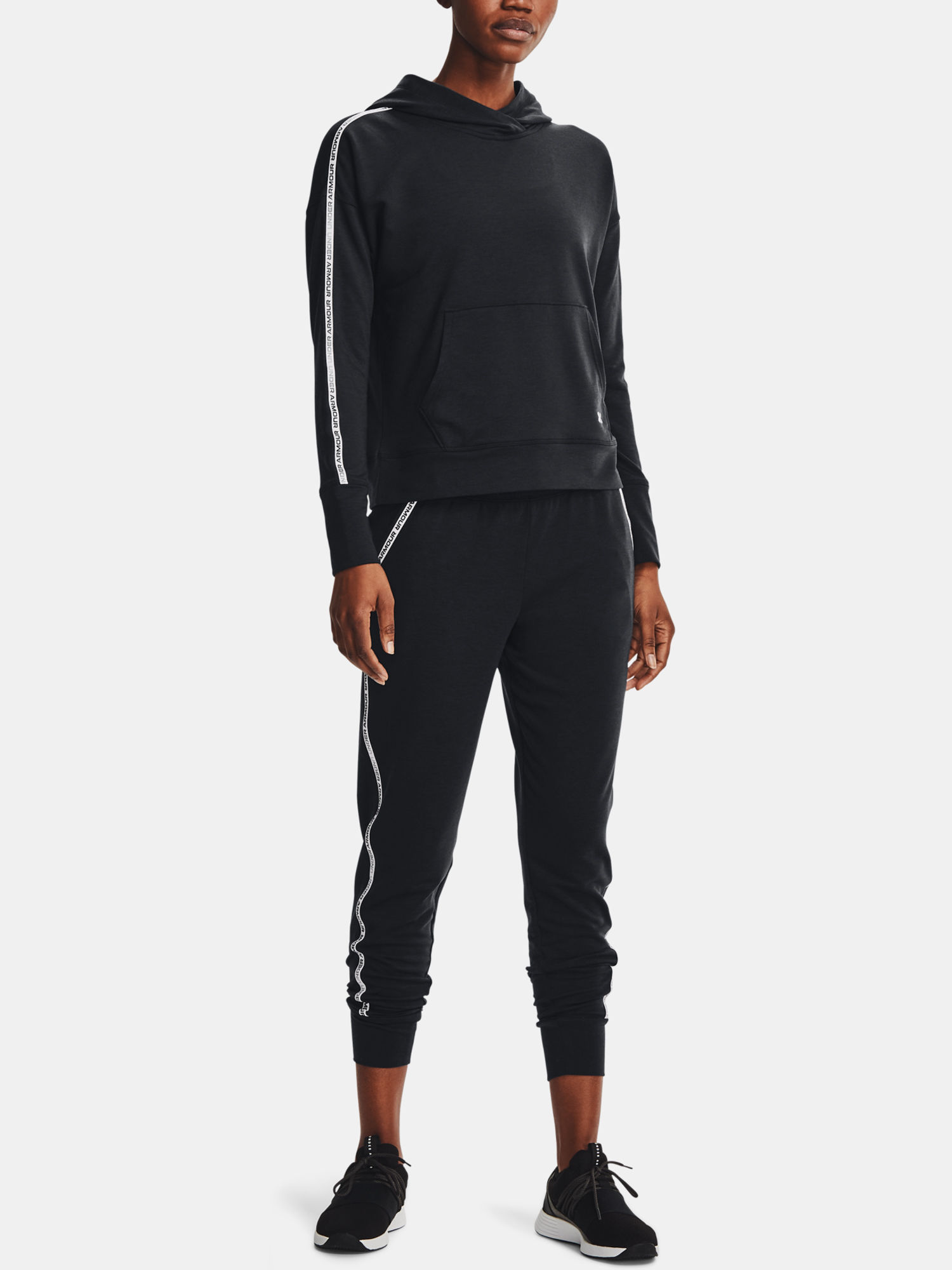 MIkina Under Armour Rival Terry Taped Hoodie-BLK (6)