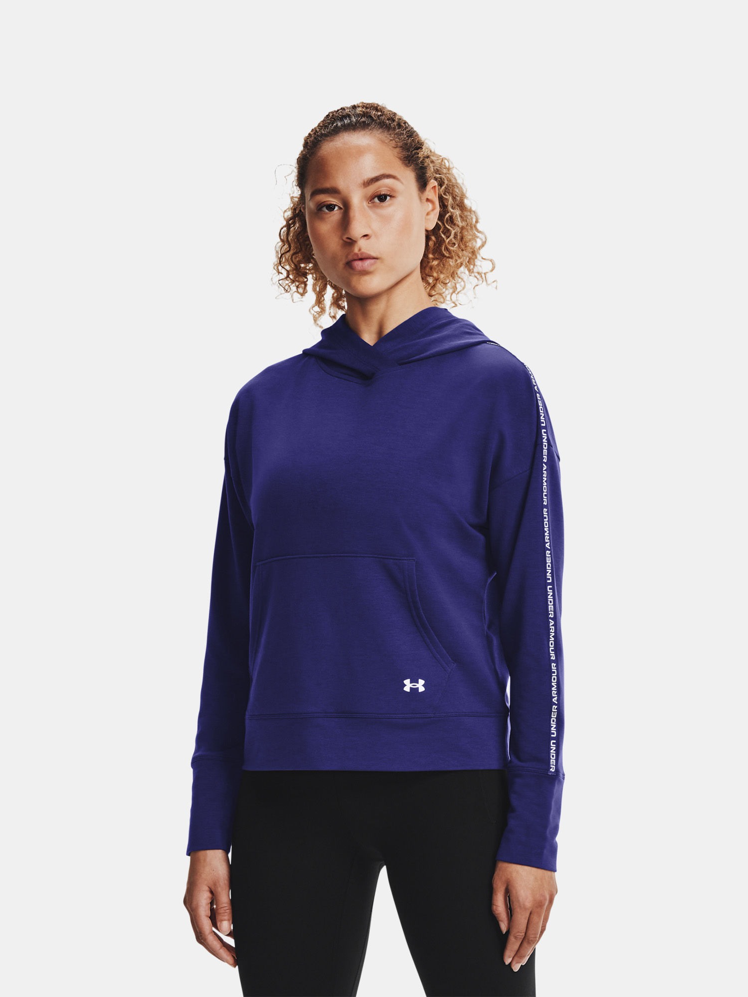 Mikina Under Armour Rival Terry Taped Hoodie-BLU (1)