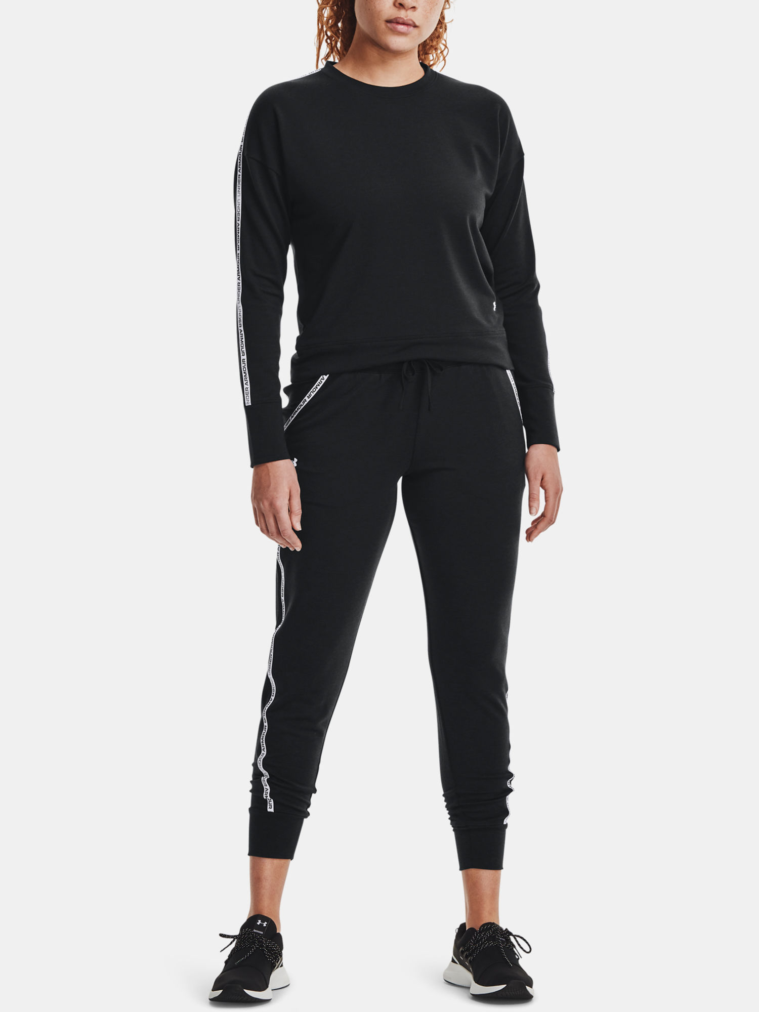 Tepláky Under Armour Rival Terry Taped Pant-BLK (6)