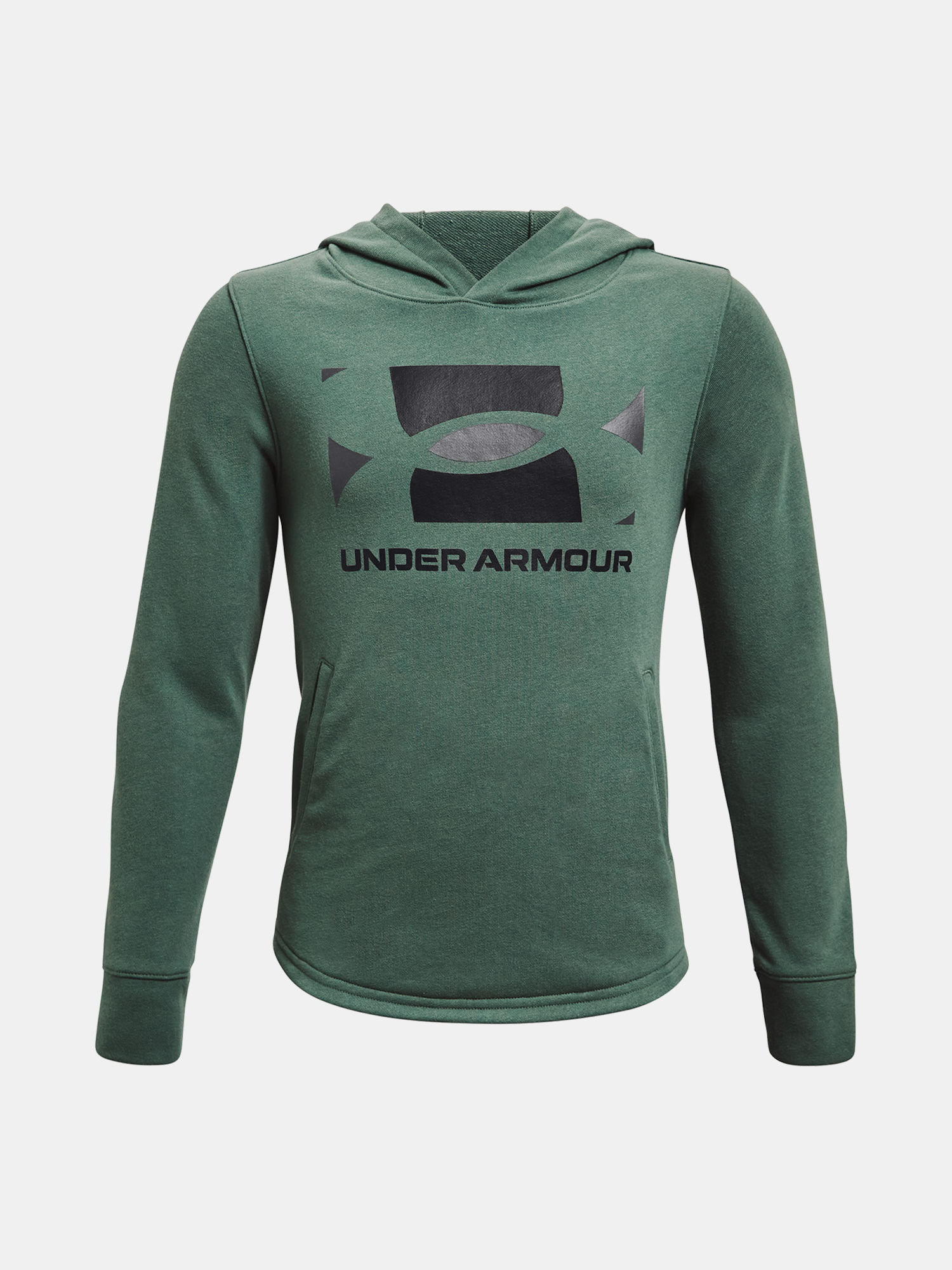 Mikina Under Armour RIVAL TERRY HOODIE-GRN (1)