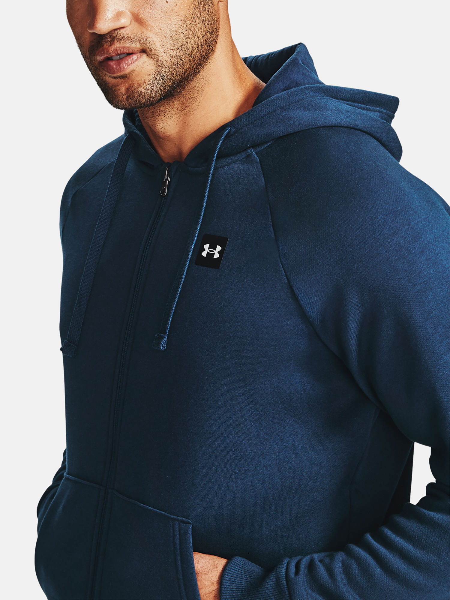 Mikina Under Armour Rival Fleece FZ Hoodie-NVY (1)